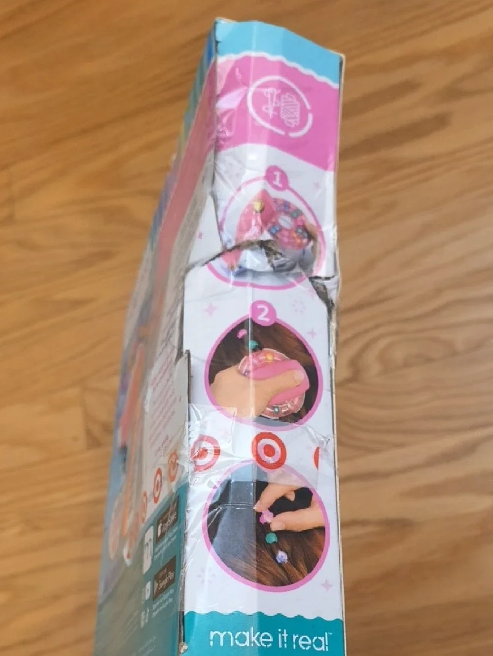 make it real Snap 'N Glam Hair Styling Set Ages 8+ NWT-Open Box